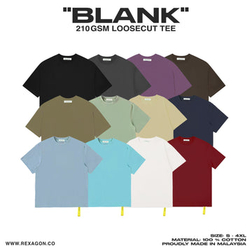 BLANK ESSENTIAL TEE - Regular Loose (210GSM) - REXAGON