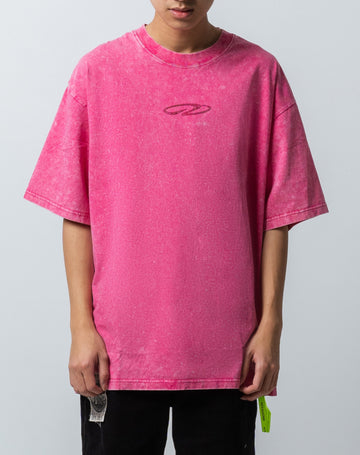 Serpent Diamond Washed Tee - (Pink) - REXAGON