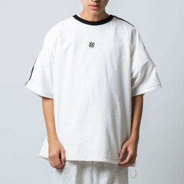 Rexagon Velvet Oversized Tee - White - REXAGON