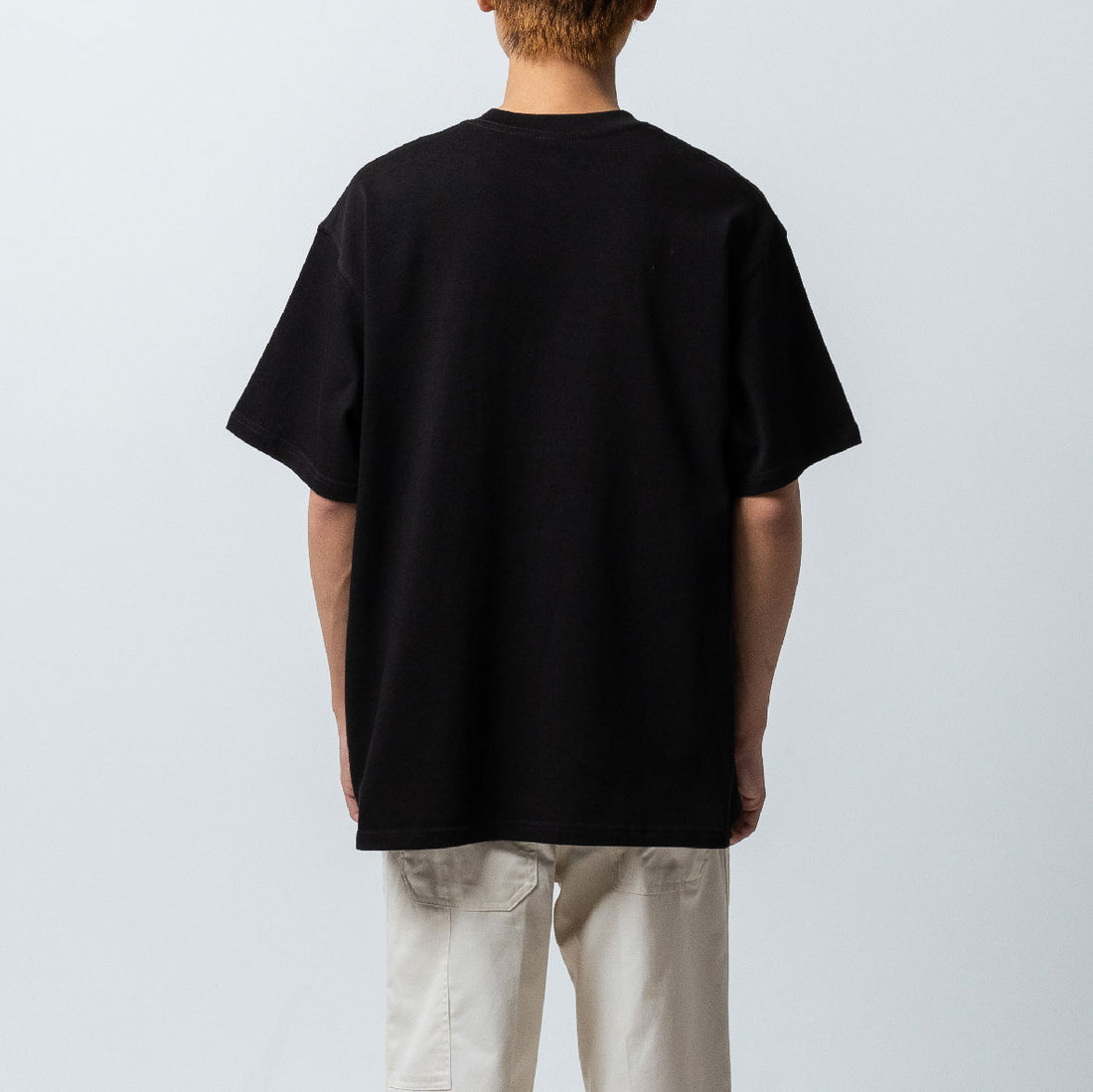 BLANK ESSENTIAL TEE (BLACK) - Heavyweight Oversized (280GSM) - REXAGON