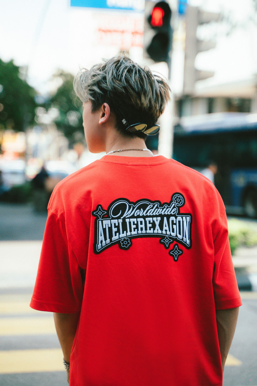 REXAGON ATELIER EMBROIDERY LOGO TEE - RED - REXAGON