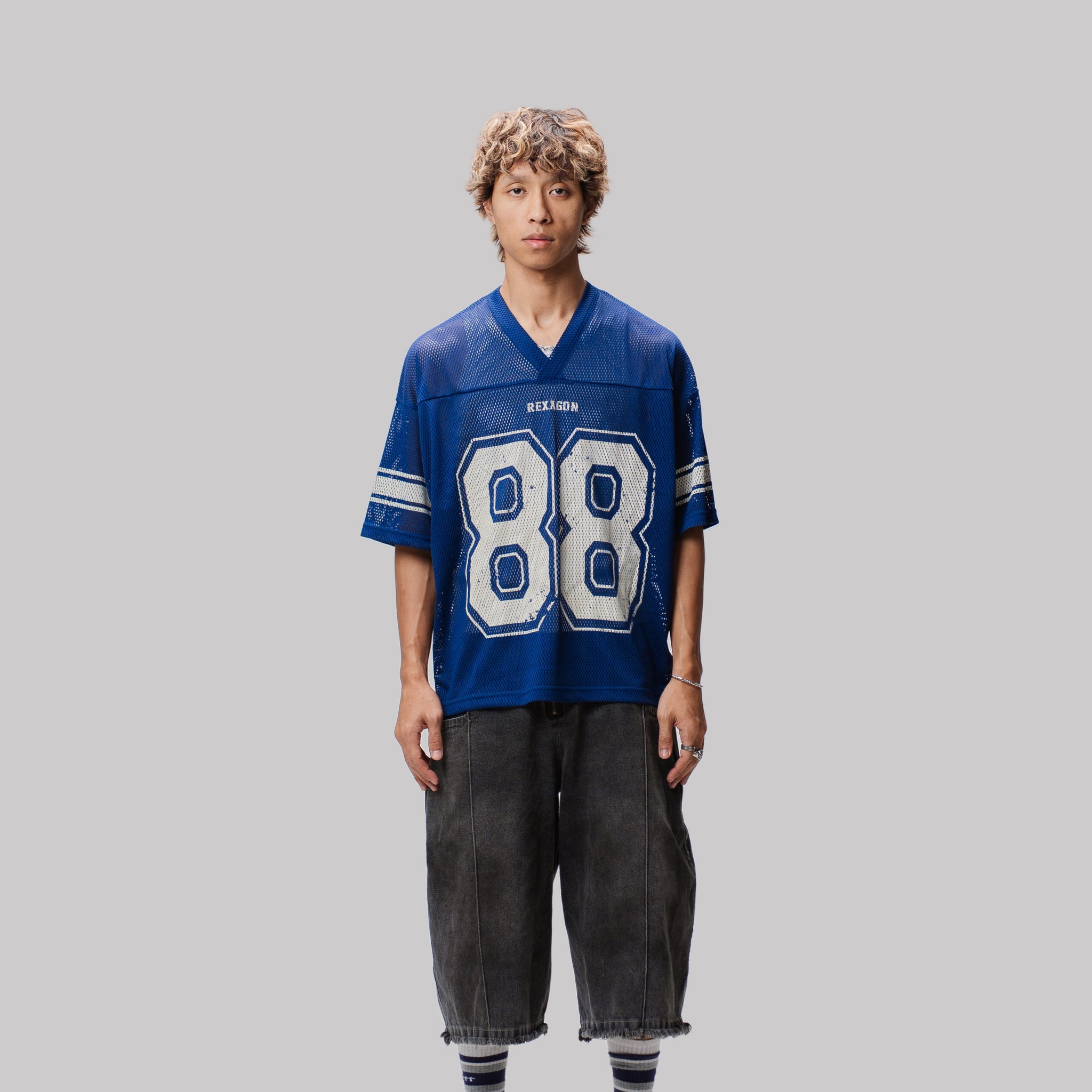 Mesh Baseball Jersey - Blue
