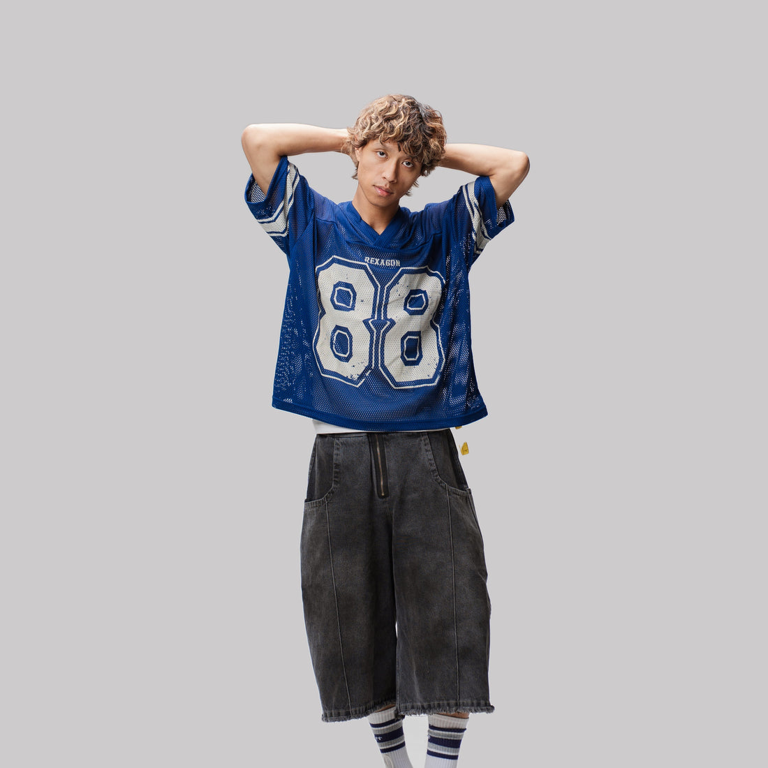Mesh Baseball Jersey - Blue