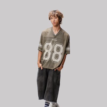 Mesh Baseball Jersey - Olive Green