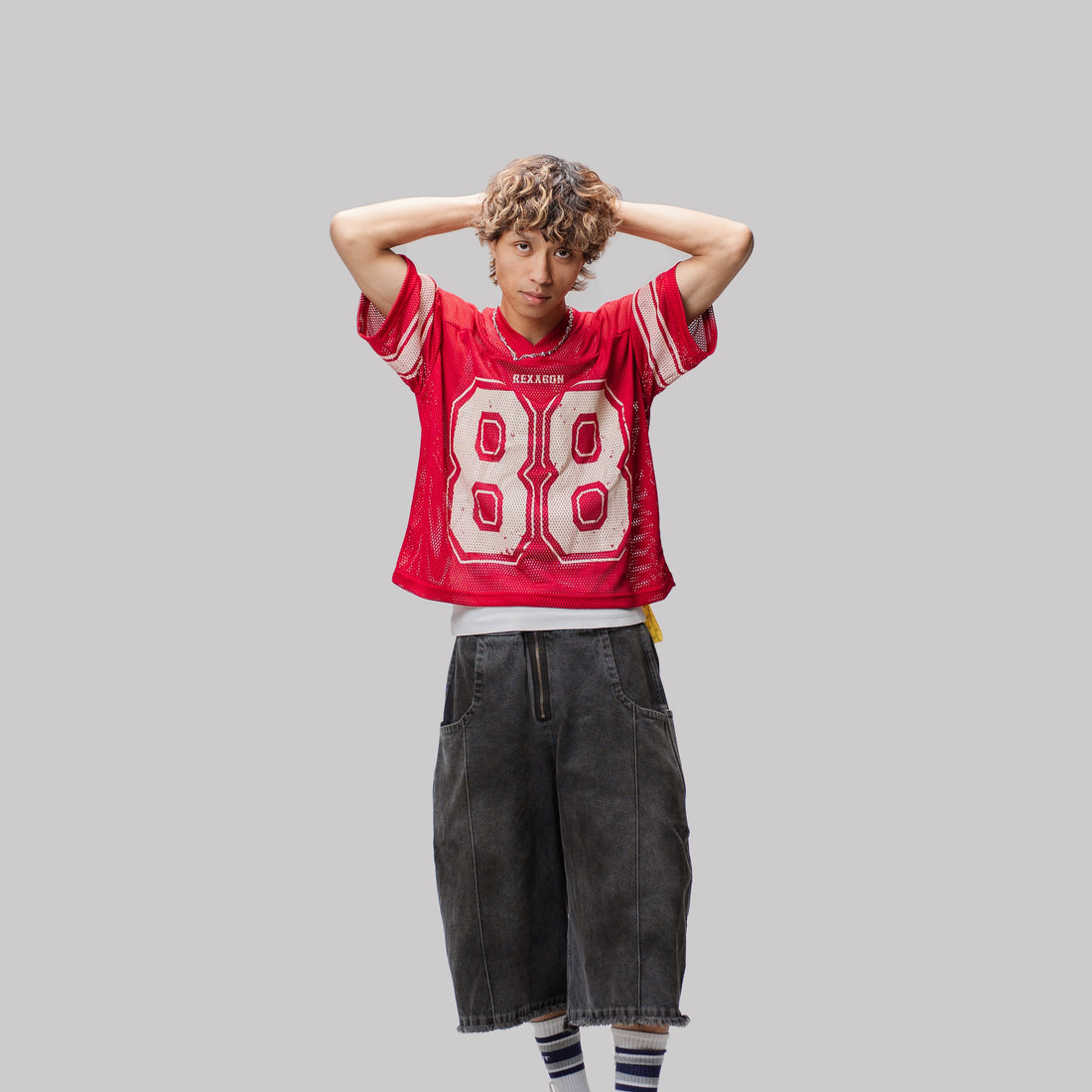 Mesh Baseball Jersey - Red