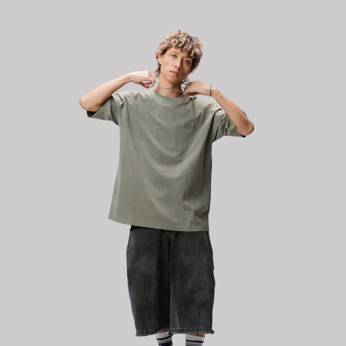Serpent Logo Tee (Washed Army Green)