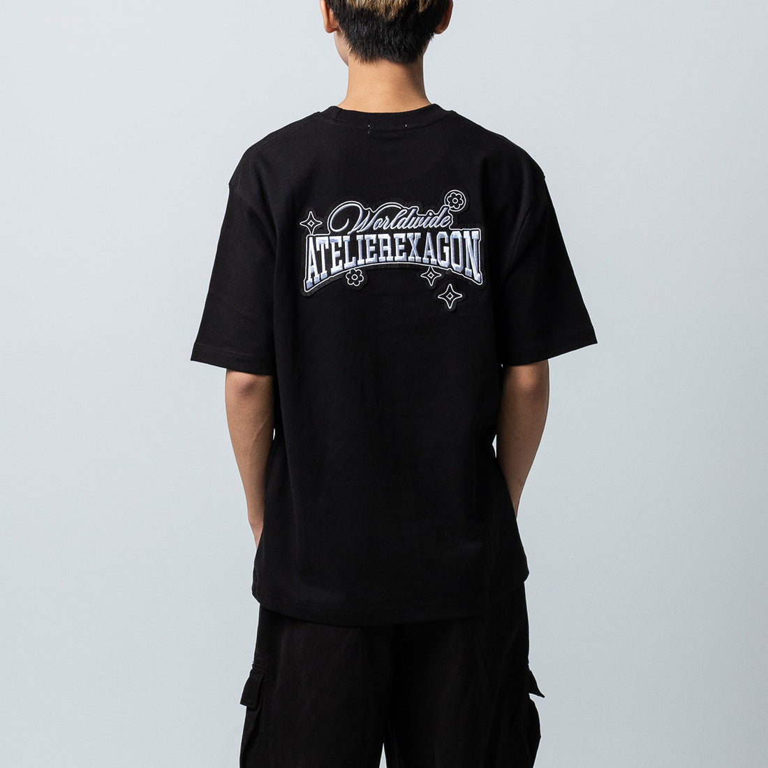 REXAGON ATELIER EMBROIDERY LOGO TEE - BLK - REXAGON