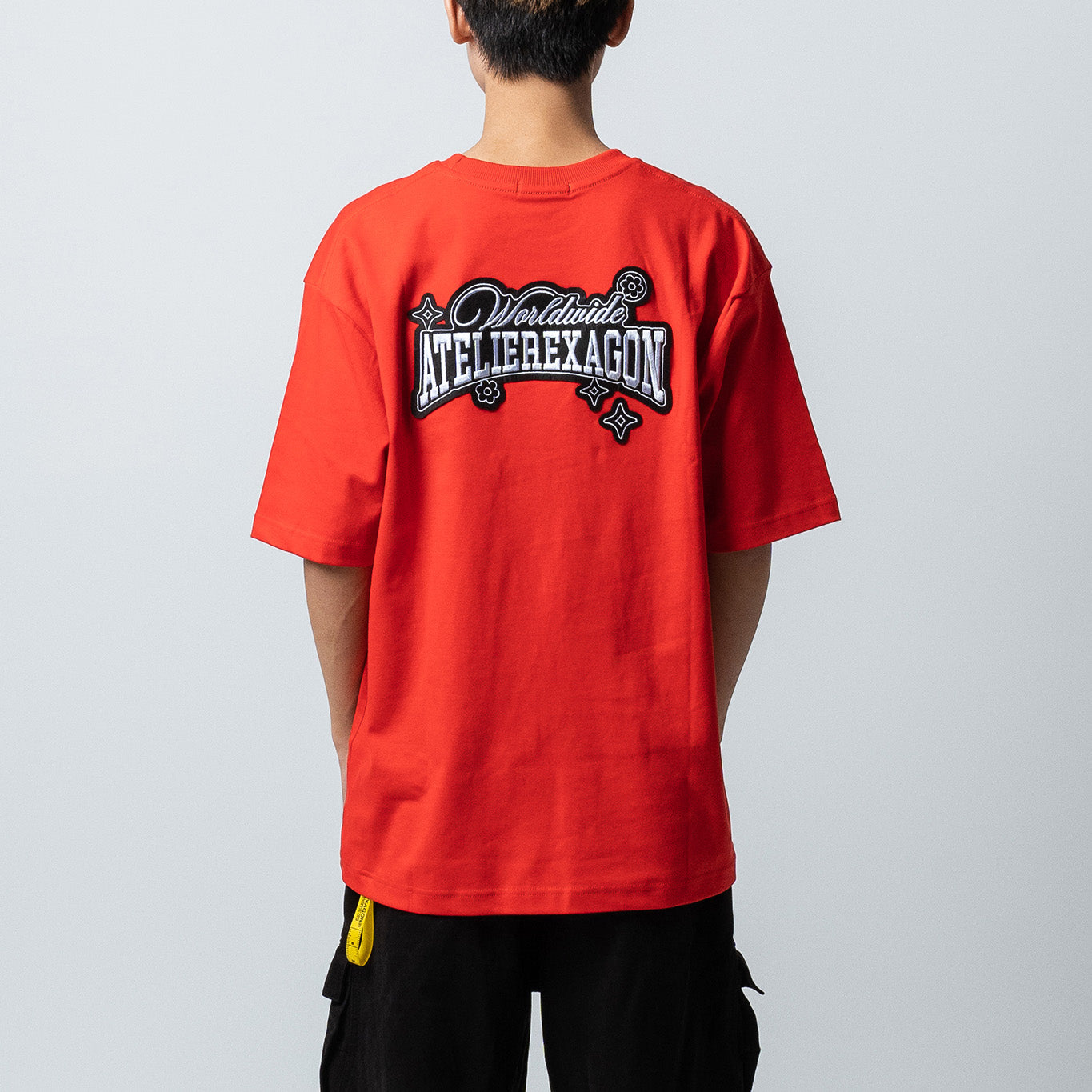 REXAGON ATELIER EMBROIDERY LOGO TEE - RED