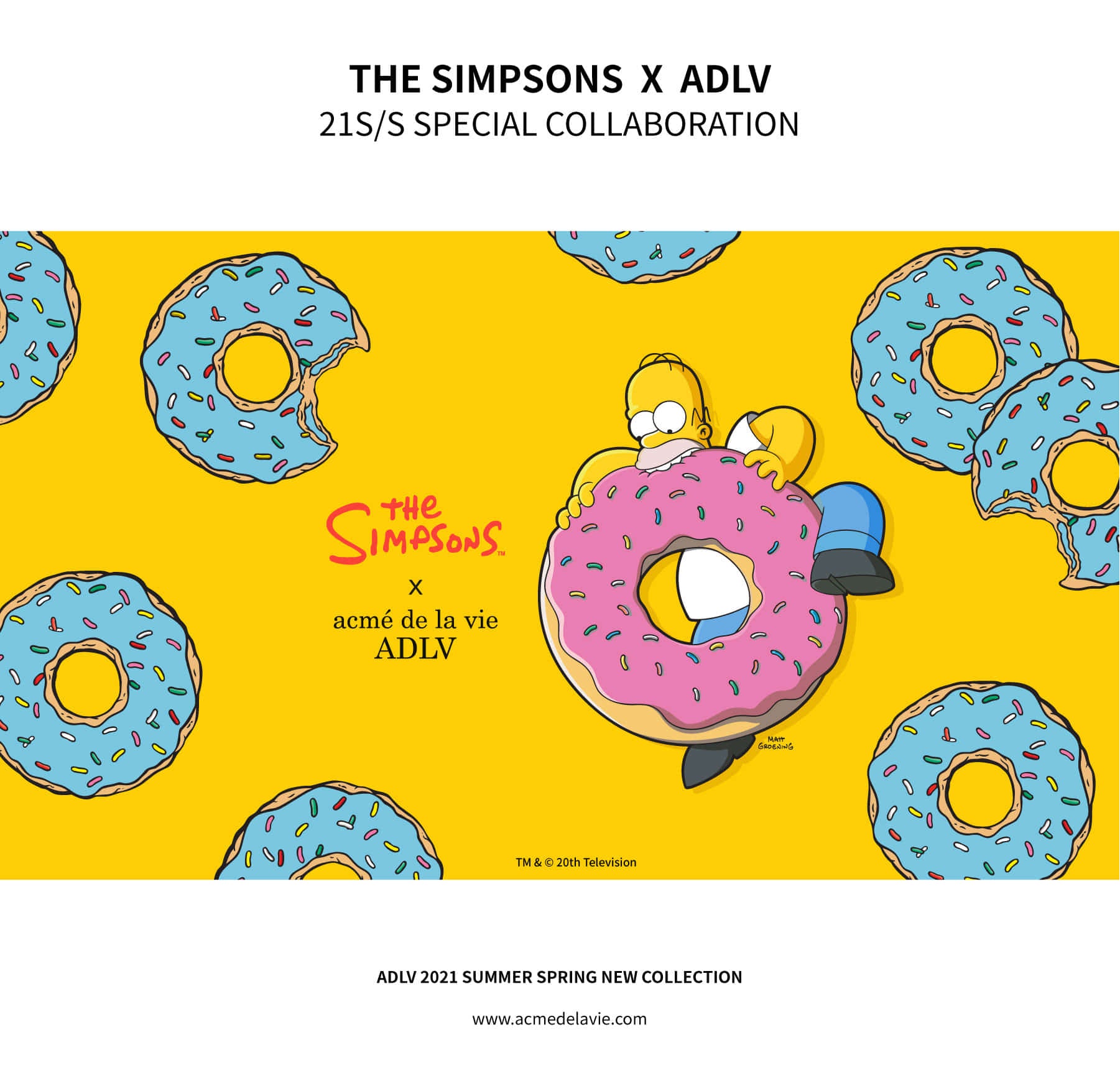 Buy ADLV x Simpsons Paint Homer Tee White Online in Australia
