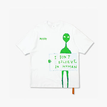 RXG I DON'T BELIEVE IN HUMAN Tee [White]
