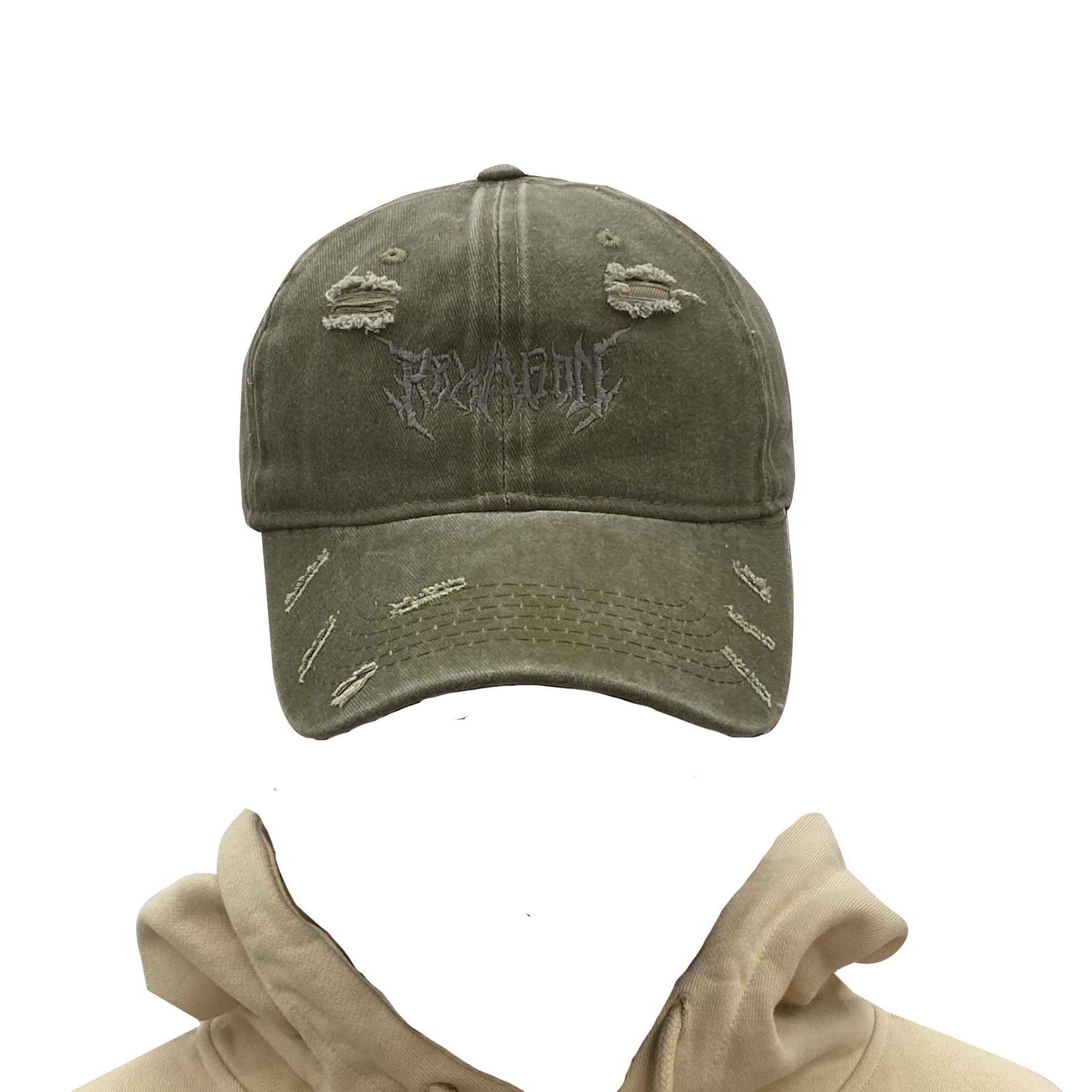 RE8AGON PLANET ⑧ DESTROYED CAP (OLIVE GREEN)