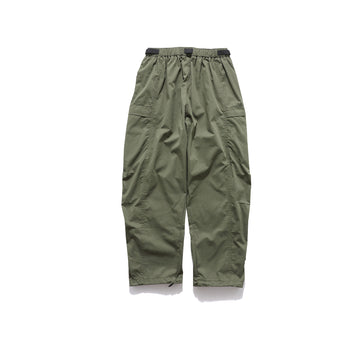 Wide Fit Parachute Pants - Olive Green